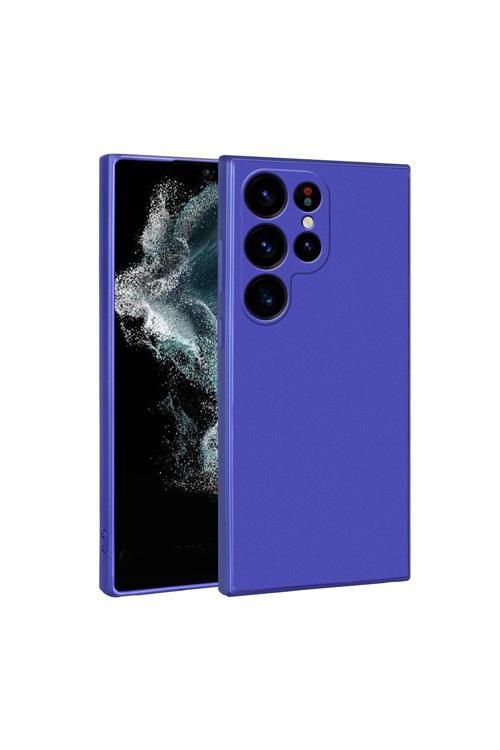 Galaxy S23 Ultra Uyumlu Zore Premier Silikon Kılıf-Saks Mavi