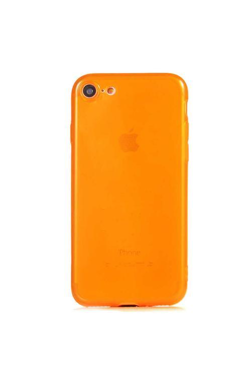 İphone Se 2022 Uyumlu Zore Mun Silikon-Turuncu