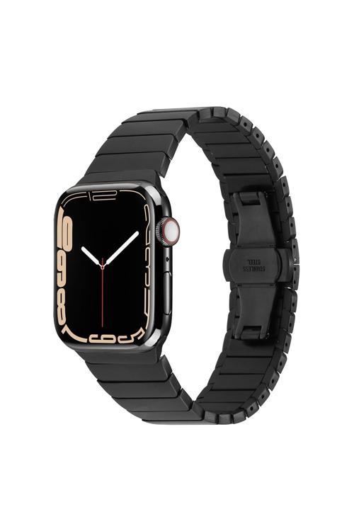 Watch 7 45Mm Kordon Uyumlu Krd-79 Metal Strap Kayış Clo- Siyah