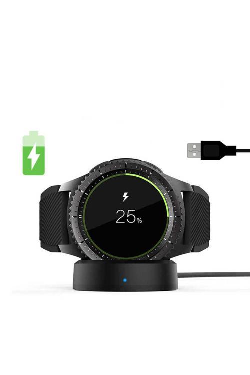 Siyah Gear S3 Usb Şarj Kablosu-Zore