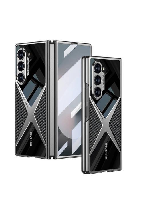 Galaxy Z Fold 6 Kılıf Ultra İnce Kamera Korumalı Pc + Karbon Arka Yüzey Zore X-Pro Kapak-Siyah