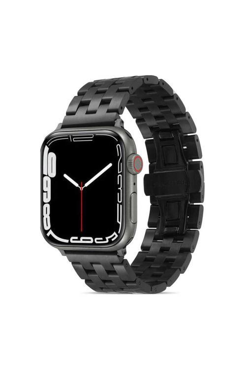 Watch Ultra 49Mm Kordon Uyumlu Krd-20 Metal Strap Kayış Clo- Siyah