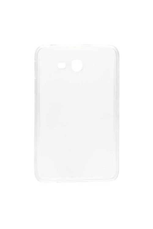 Galaxy Tab 3 Lite 7.0 T110 Kılıf  Uyumlu Zore Tablet Süper Silikon Kapak-Beyaz