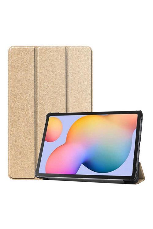 Lenovo Tab P11 Pro 11.2" 2.Nesil  Uyumlu Zore Smart Cover Standlı 1-1 Kılıf-Gold
