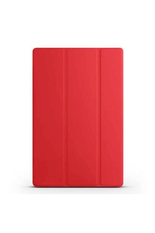 Galaxy Tab S9 Fe Smart Cover Standlı 1-1 Tablet Kılıfı Kırmızı