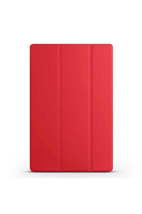 Galaxy Tab A8 10.5 Sm-X200 (2021)  Uyumlu Zore Smart Cover Standlı 1-1 Kılıf-Kırmızı