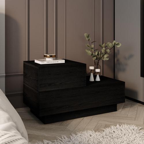 Kayra KMD002 LED Işıklı Komodin – 2 Çekmeceli Modern Tasarım