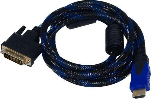 Q-HDV DVI To HDMI 24+1 Converter Çevirici Örgü Kablo 1.8 Mt