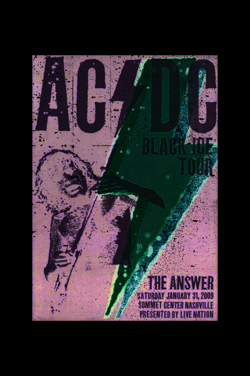 Ac-Dc Black Ice Tour Punk Rock Metal Duvar Posteri - Kalın Kağıt - Çerçevesiz