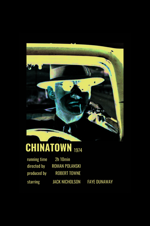 Chinatown Film Info Card Bilgi Kartı Duvar Posteri