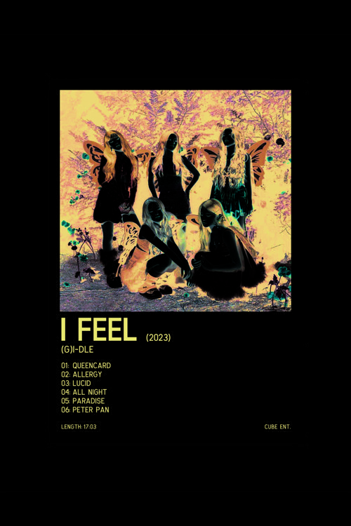 (G)I-Dle I Feel K-Pop Duvar Posteri - Duvar Dekoru - Kalın Kağıt - Çerçevesiz