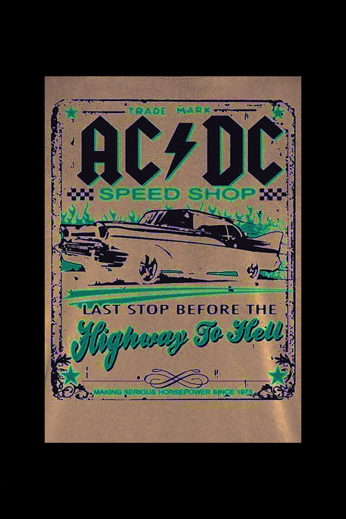 Ac-Dc Highway To Hell Punk Rock Metal Duvar Posteri - Kalın Kağıt - Çerçevesiz