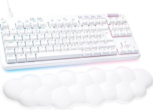 G Aurora G713 Kablolu Tactile Ingilizce Q Oyuncu Klavyesi - Beyaz