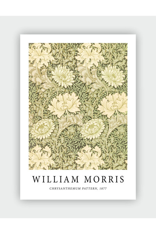 Chrysanthemum Patter, 1877 William Morris Duvar Posteri - Kalın Kağıt - Çerçevesiz