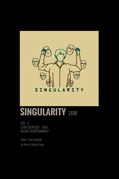 Bts V Singularity K-Pop Duvar Posteri - Duvar Dekoru - Kalın Kağıt - Çerçevesiz