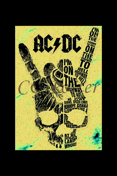 Ac-Dc I´M On The Highway To Hell Punk Rock Metal Duvar Posteri - Kalın Kağıt - Çerçevesiz