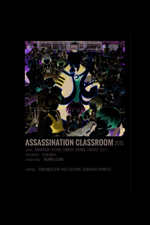 Assassination Classroom Anime Info Card Bilgi Kartı Minimalist Poster