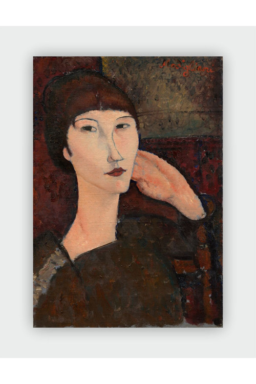 Amedeo Modigliani Adrienne (Woman With Bangs) Expressionism Art Duvar Posteri-Kalın Kağıt-Çerçevesiz