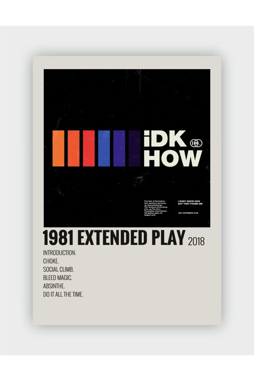 1981 Extended Play Duvar Posteri - Duvar Dekoru - Kalın Kağıt - Çerçevesiz
