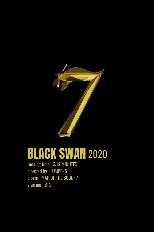 Bts Black Swan K-Pop Duvar Posteri - Duvar Dekoru - Kalın Kağıt - Çerçevesiz
