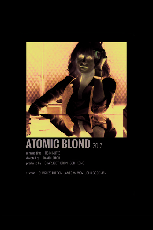 Atomic Blond Film Info Card Bilgi Kartı Duvar Posteri