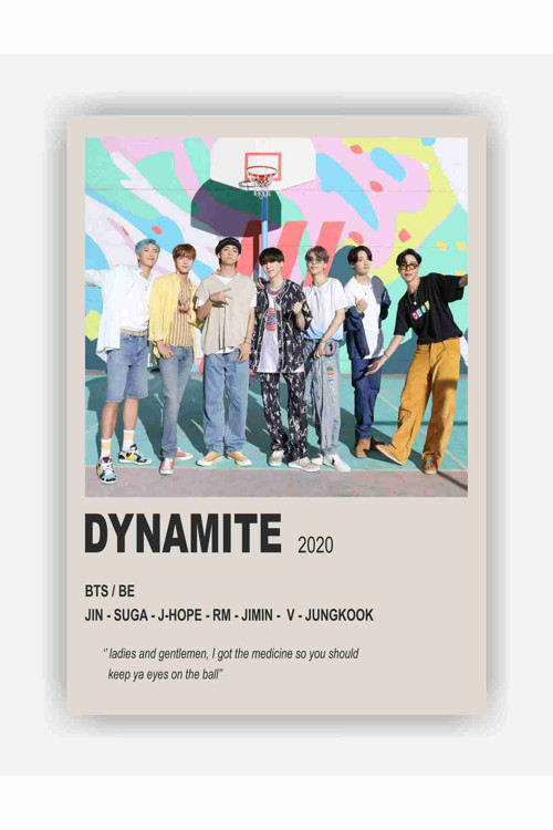 Bts Dynamite K-Pop Duvar Posteri - Kalın Kağıt - Çerçevesiz