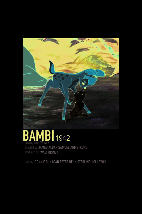 Bambi Film Info Card Bilgi Kartı Duvar Posteri