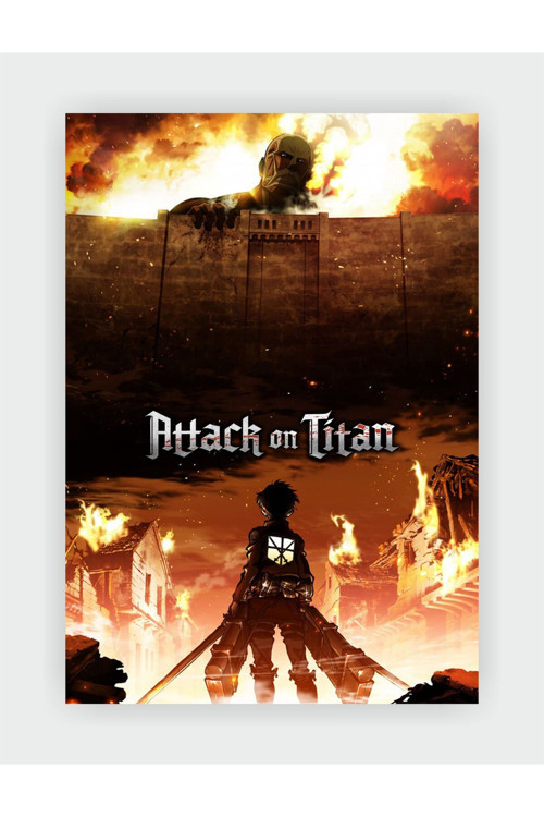Attack On Titan Anime Dizi Duvar Posteri - Kalın Kağıt - Çerçevesiz