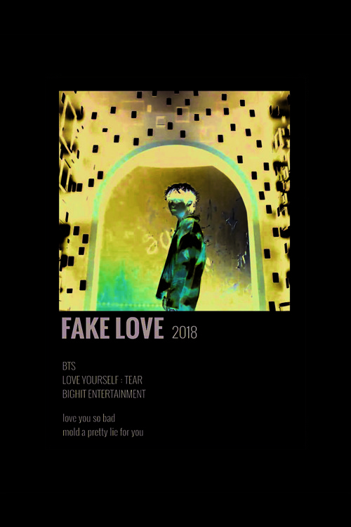 Bts Fake Love K-Pop Duvar Posteri - Duvar Dekoru - Kalın Kağıt - Çerçevesiz