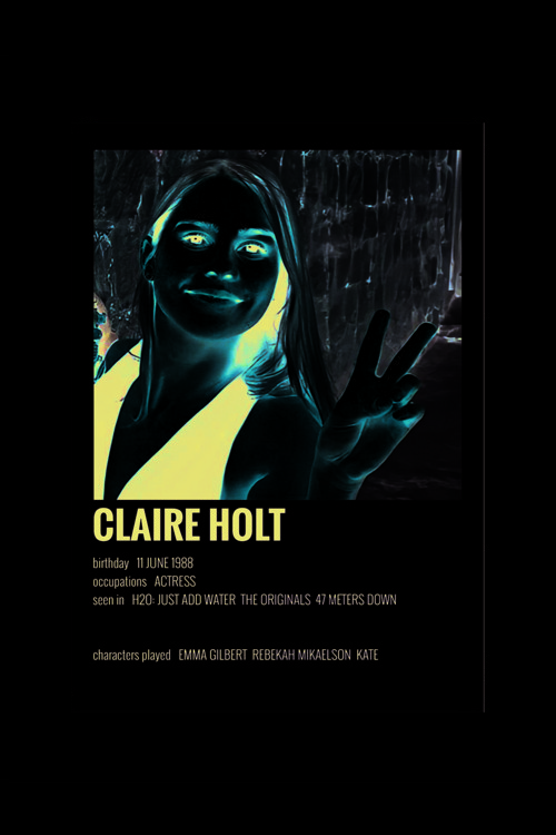 Claire Holt Film Info Card Bilgi Kartı Duvar Posteri