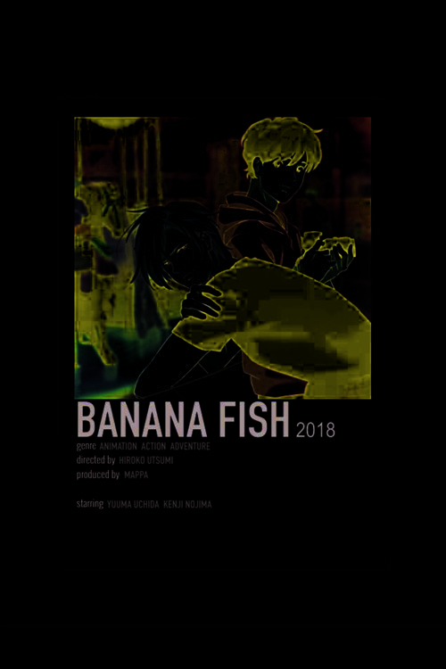 Banana Fish Anime Info Card Bilgi Kartı Minimalist Poster