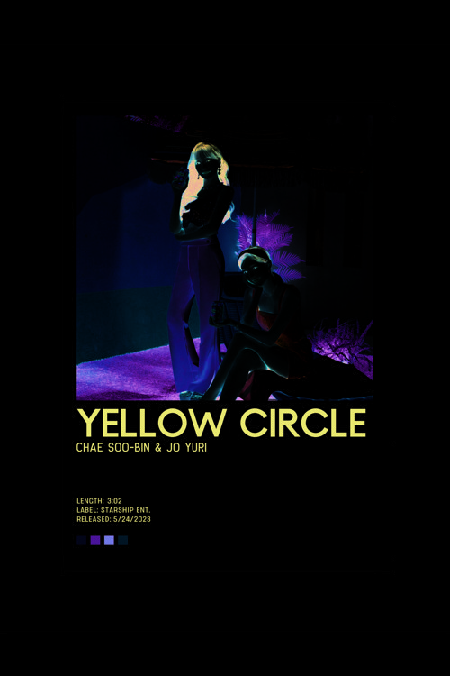 Chae Soo-Bın & Jo Yurı Yellow Circle K-Pop Duvar Posteri - Duvar Dekoru - Kalın Kağıt - Çerçevesiz