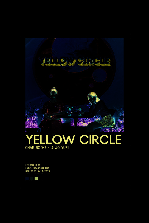 Chae Soo-Bın & Jo Yurı Yellow Circle K-Pop Duvar Posteri - Duvar Dekoru - Kalın Kağıt - Çerçevesiz