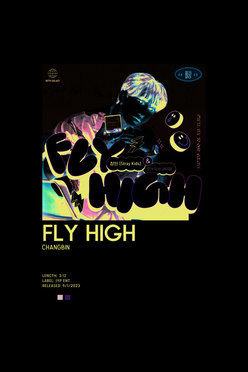 Changbın Fly High K-Pop Duvar Posteri - Duvar Dekoru - Kalın Kağıt - Çerçevesiz