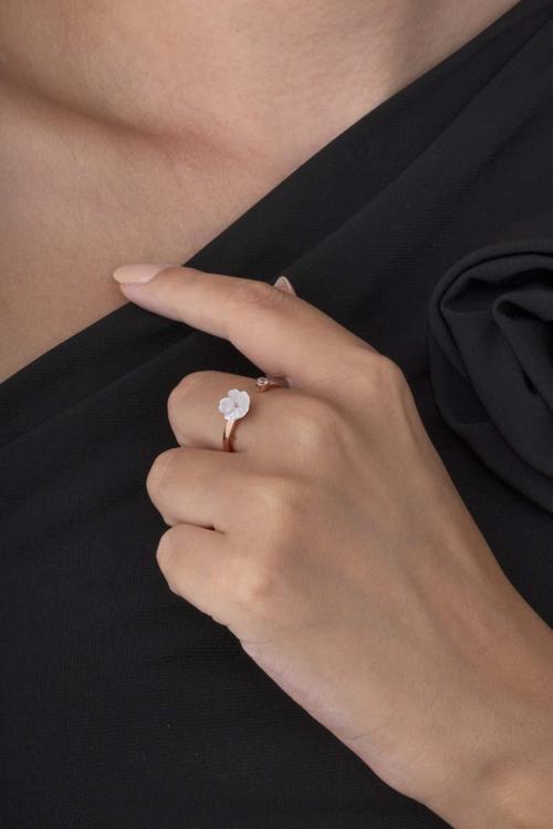 Manolya Çiçeği Kadın 925 Ayar Gümüş Yüzük