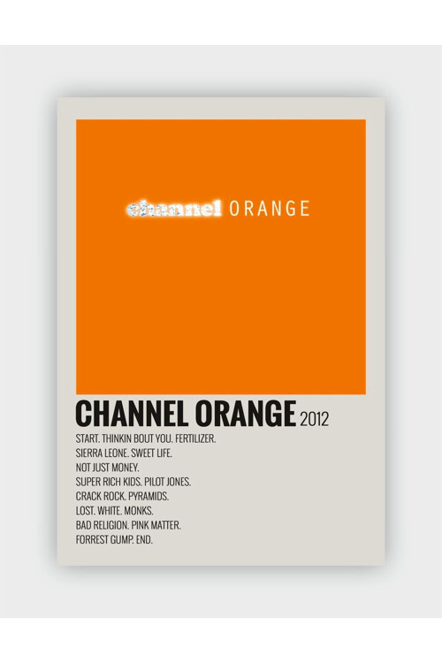 Channel Orange Duvar Posteri - Duvar Dekoru - Kalın Kağıt - Çerçevesiz