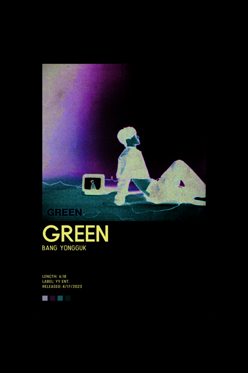 Bang Yongguk Green K-Pop Duvar Posteri - Duvar Dekoru - Kalın Kağıt - Çerçevesiz