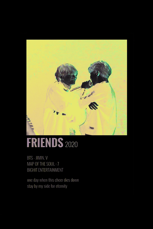 Bts Jımın&V Friends K-Pop Duvar Posteri - Duvar Dekoru - Kalın Kağıt - Çerçevesiz