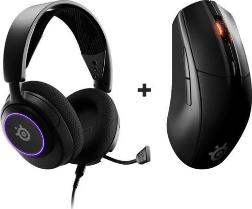 Arctis Nova 3 Multi-System Oyuncu Kulaklığı + Rival 3 Wireless ve Bluetooth Optik Oyuncu Mouse