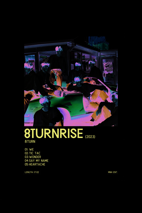 8Turn 8Turnrise K-Pop Duvar Posteri - Duvar Dekoru - Kalın Kağıt - Çerçevesiz