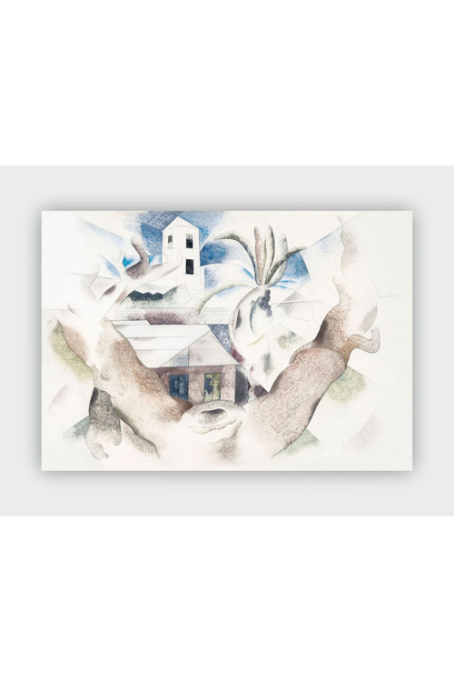 Charles Demuth Ağaçlar Arasındaki Evler Expressionism Art Duvar Posteri - Kalın Kağıt - Çerçevesiz