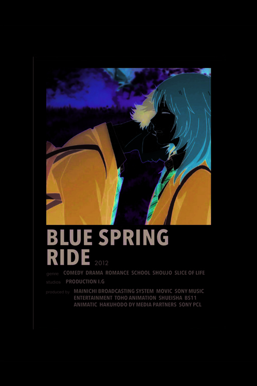 Blue Spring Ride Anime Info Card Bilgi Kartı Minimalist Poster