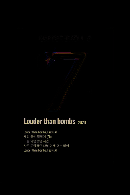 Bts Louder Than Bombs K-Pop Duvar Posteri - Duvar Dekoru - Kalın Kağıt - Çerçevesiz