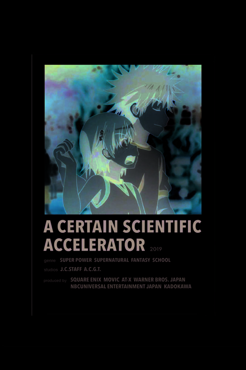 A Certain Scientific Accelerator Anime Info Card Bilgi Kartı Minimalist Poster