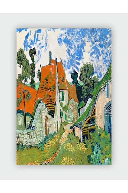 Auvers-Sur-Oise´Da Sokak Vincent Van Gogh Duvar Posteri - Kalın Kağıt - Çerçevesiz