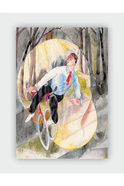 Charles Demuth The Bicycle Rider Expressionism Art Duvar Posteri - Kalın Kağıt - Çerçevesiz