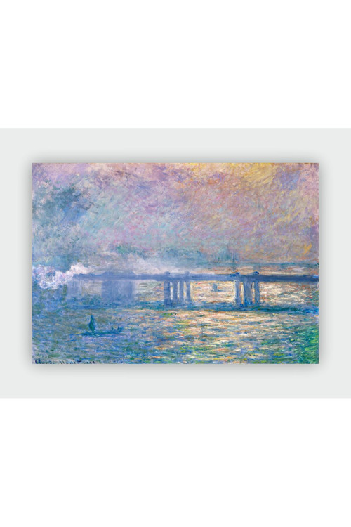 Claude Monet Charing Cross Köprüsü Expressionism Art Duvar Posteri - Kalın Kağıt - Çerçevesiz