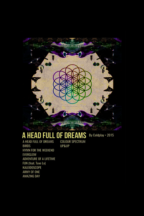 A Head Full Of Dreams Duvar Posteri - Duvar Dekoru - Kalın Kağıt - Çerçevesiz
