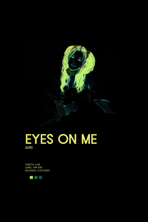 Ahrı Eyes On Me K-Pop Duvar Posteri - Duvar Dekoru - Kalın Kağıt - Çerçevesiz