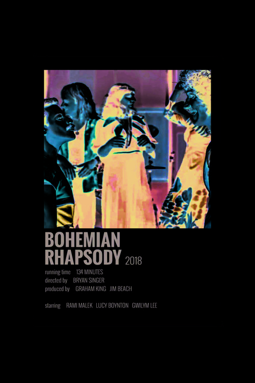 Bohemian Rhapsody Film Info Card Bilgi Kartı Duvar Posteri